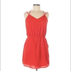 PETITE RED MINI DRESS